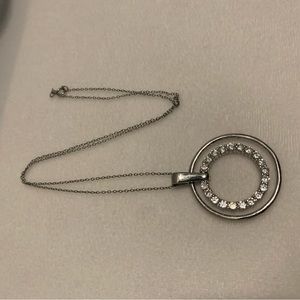 Double Ring Costume Necklace